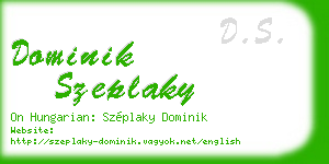dominik szeplaky business card